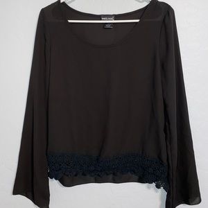 Black flowy long sleeve